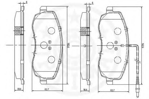 OPTIMAL 12467 Brake Pad Set, disc brake